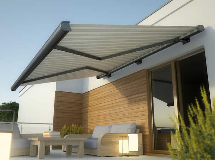 Convenient retracable awning for outdoor space in San Francisco, CA.